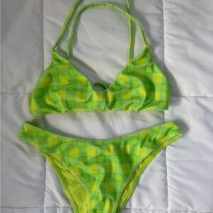 RVCA Neon Green Bikini Set